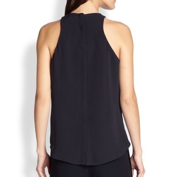 ALC | Silk Studded V-Neck Tank Top Blouse in Black Sz 2 - Picture 2 of 13